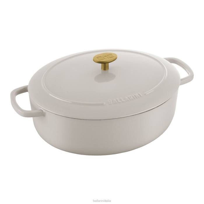 bellamonte 4,75 qt, ovale, cocotte, bianco-avorio pentole BALLARINI 6DBP52