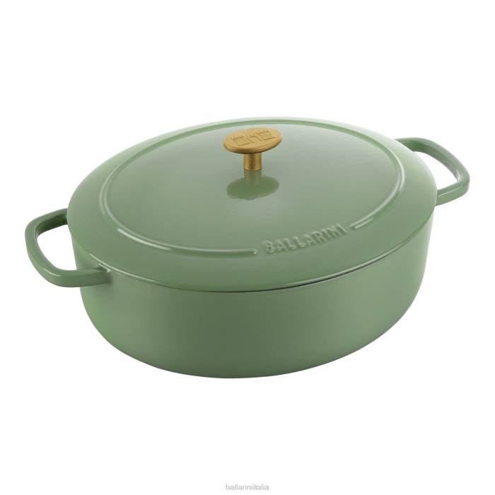 bellamonte 4,75 qt, ovale, cocotte, verde pentole BALLARINI 6DBP51