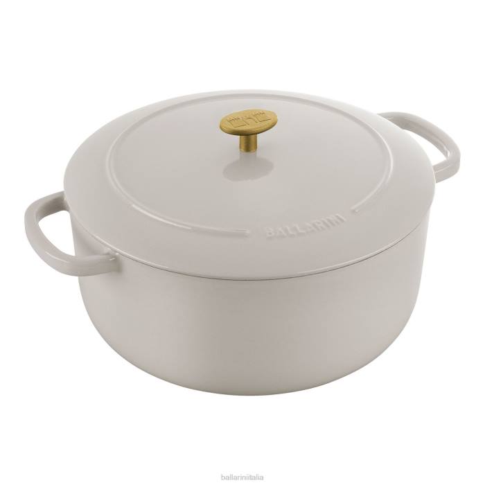 bellamonte 7,5 qt, rotondo, cocotte, bianco-avorio pentole BALLARINI 6DBP11