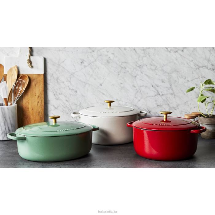 bellamonte 7,5 qt, rotondo, cocotte, bianco-avorio pentole BALLARINI 6DBP11