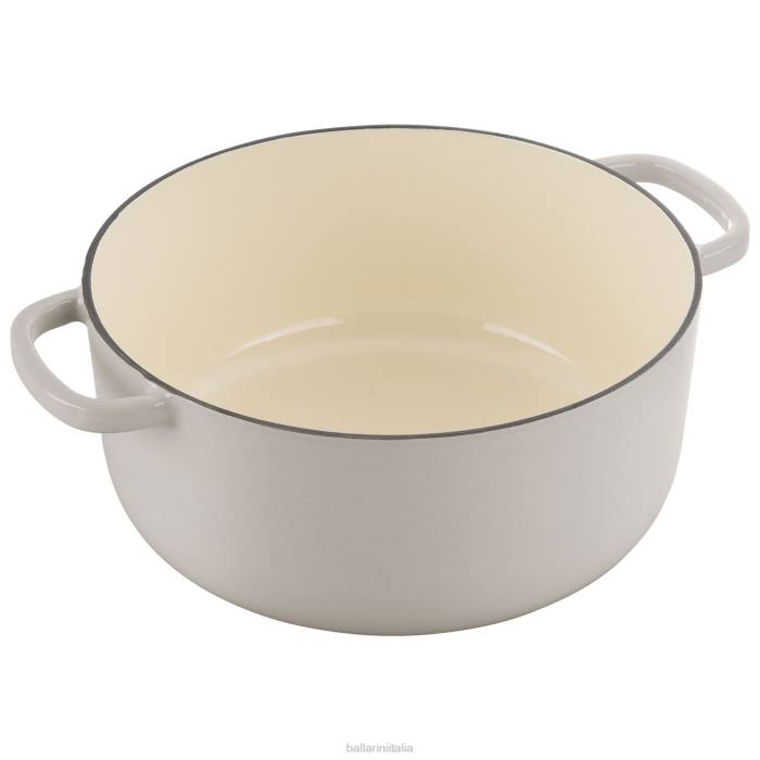 bellamonte 7,5 qt, rotondo, cocotte, bianco-avorio pentole BALLARINI 6DBP11