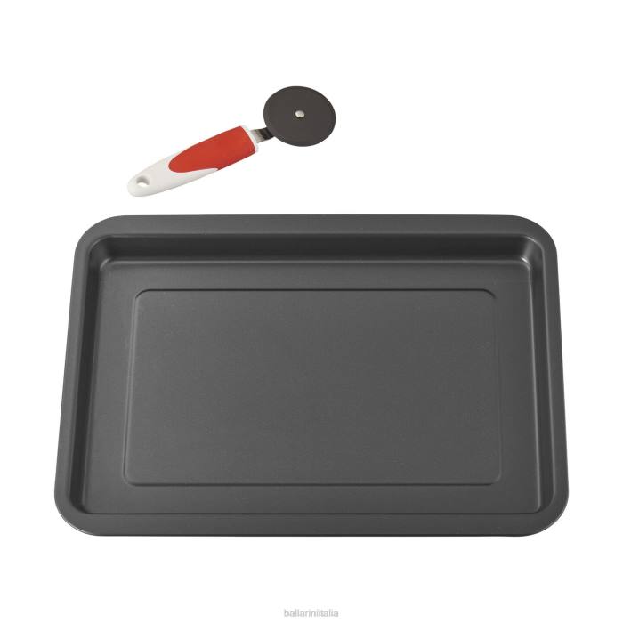 cooking\'italy 3 pezzi, set di teglie per pizza, nero opaco pentole BALLARINI 6DBP9