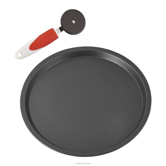 cooking\'italy 3 pezzi, set di teglie per pizza, nero opaco pentole BALLARINI 6DBP9