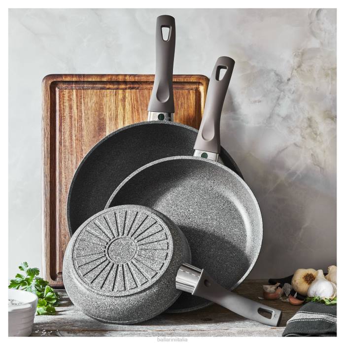 Set di padelle modena induzione, 3 pezzi, in alluminio, antiaderente pentole BALLARINI 6DBP43