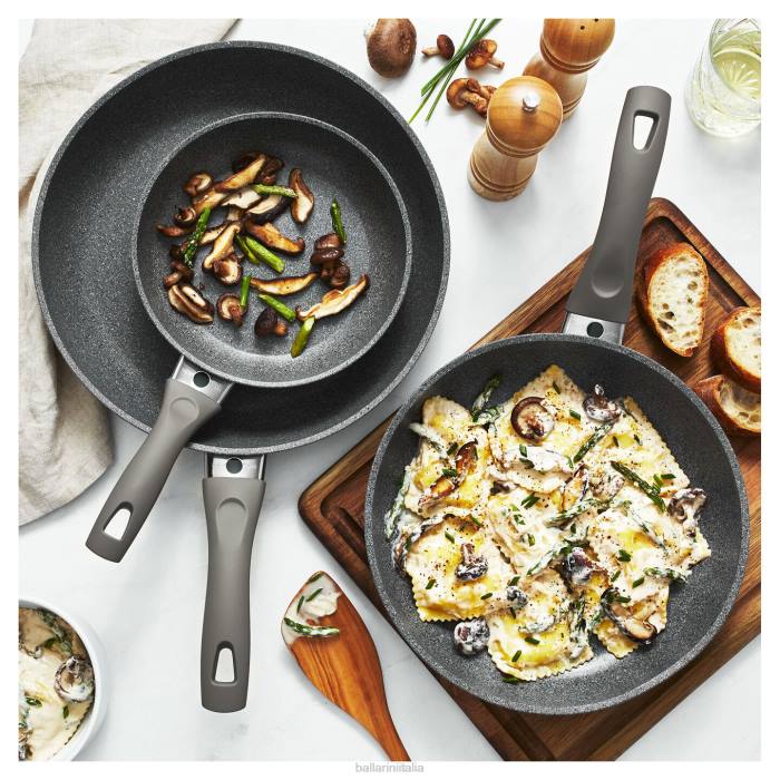 Set di padelle modena induzione, 3 pezzi, in alluminio, antiaderente pentole BALLARINI 6DBP43